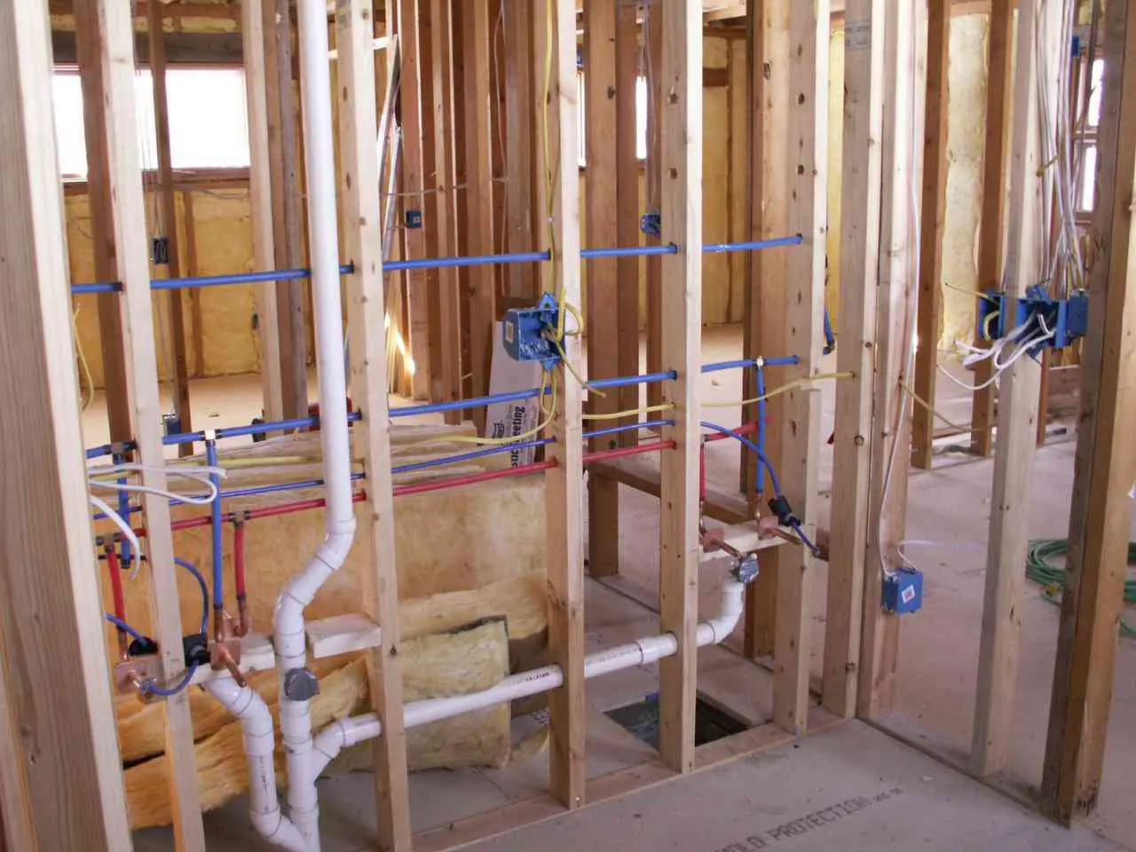 plumbing process in a home