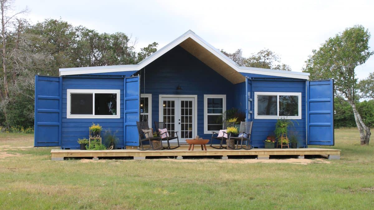 Container Home Builders In Jacksonville Florida Beautiful blue shipping container home