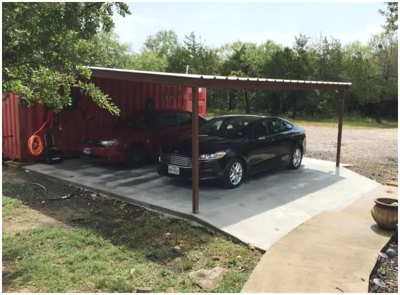 Shipping Container with Car Port