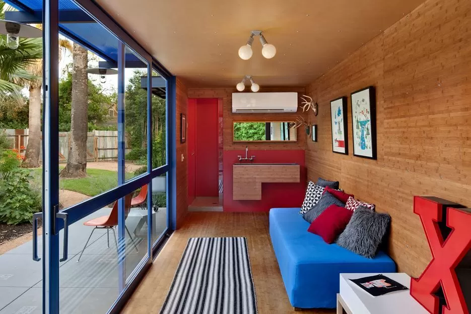A cozy living space container home
