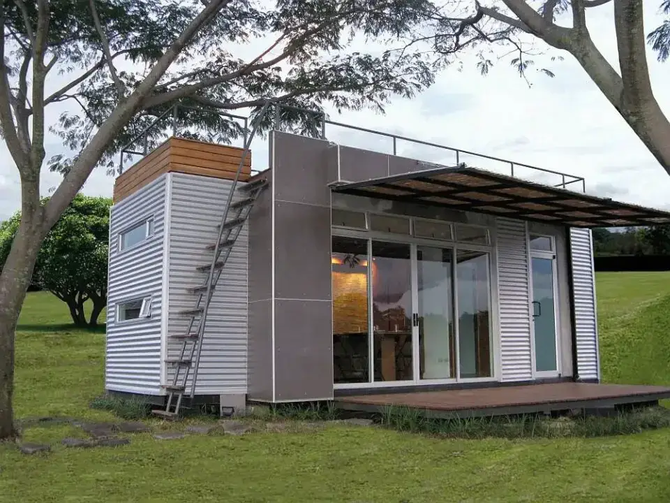 A micro shipping container home