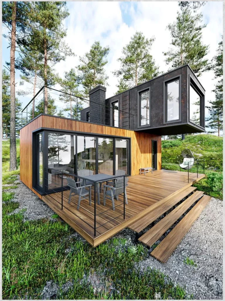 A modern container home style