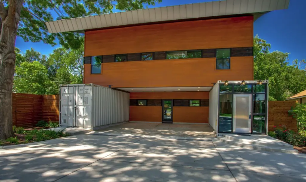 A fully completed 5-beautiful shipping container home.