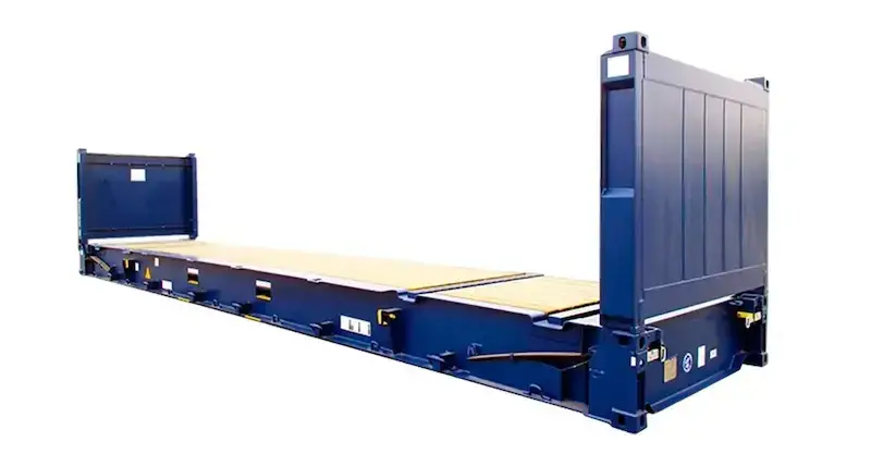 An image of flat rack container