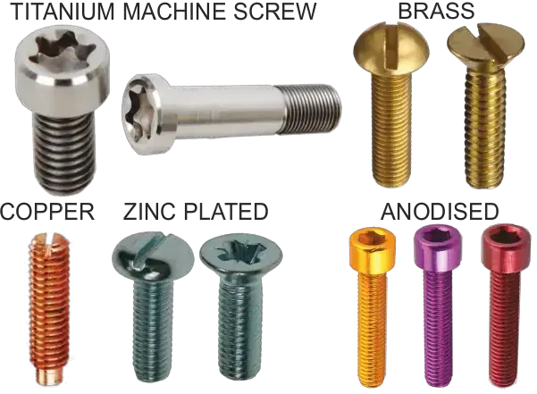 Different types of machine screws