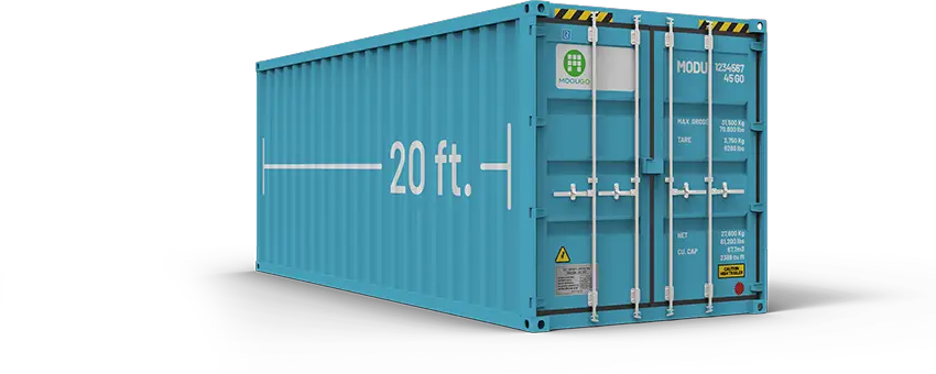 A standard 20 foot container.