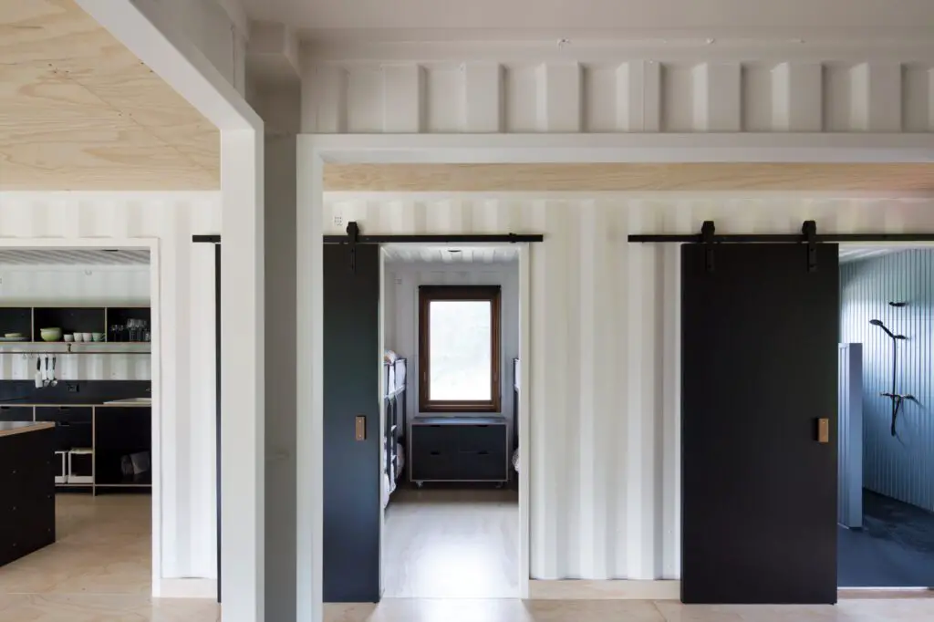 A home with a pocket design door to save on space