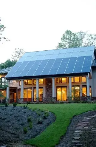 Solar panels on the roof of a North Carolina House