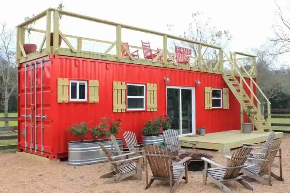 40 foot shipping container home Rustic Retreat XL by Backcountry Containers