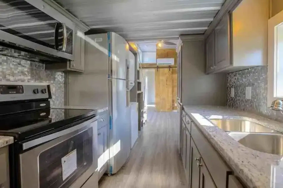 Custom Container Living 40 ft container home interior view