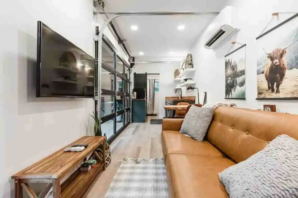 Green Creek Shipyard 40 ft container home inside view