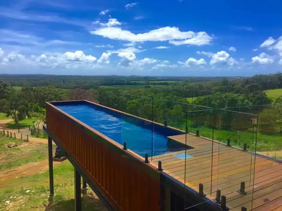 Hillside Container Pool at Australian Home