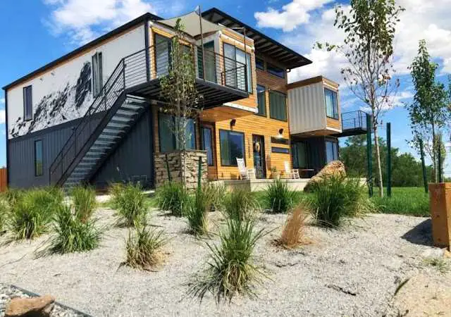 5-Bedroom Denver Shipping Container Home by BlueSky Studio side view