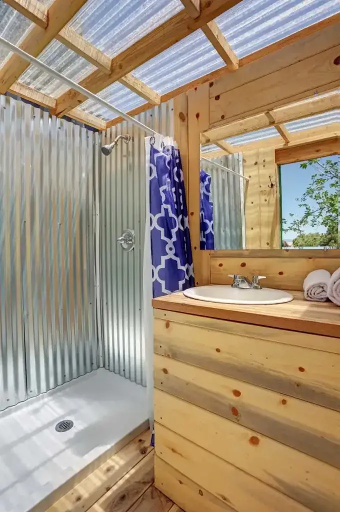 Bathroom of shipping Container home in Pahrump, Nevada, United States