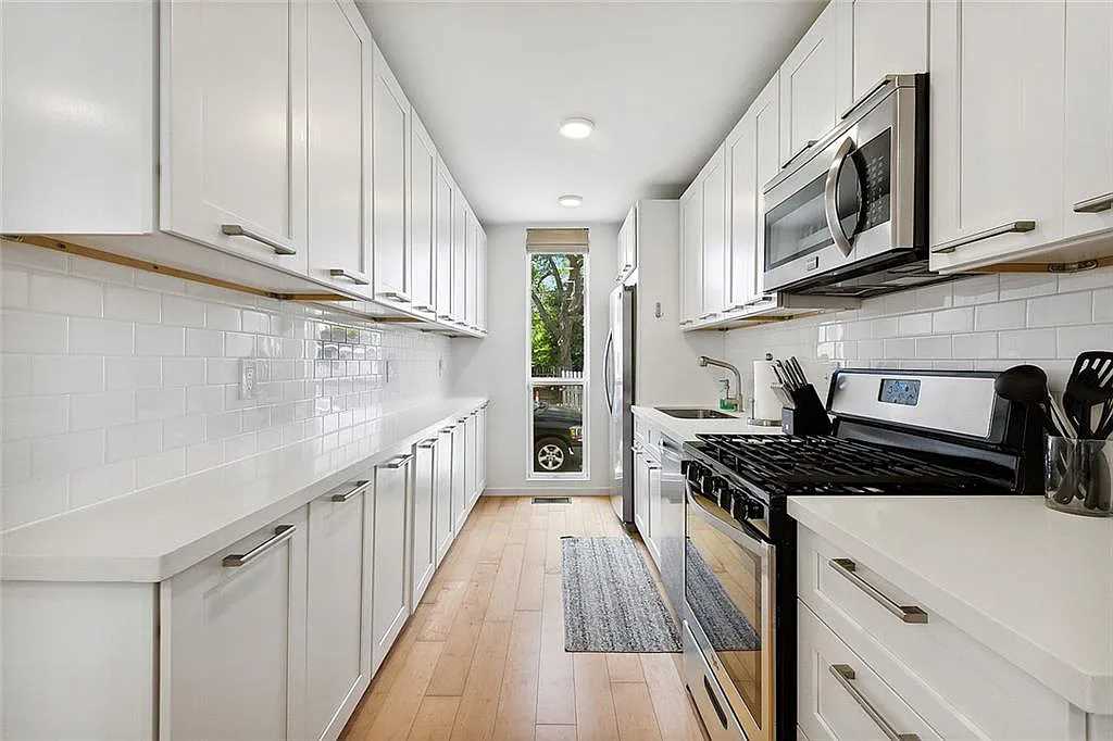 Kitchen area of shipping container home in 2844 Dryades St, New Orleans