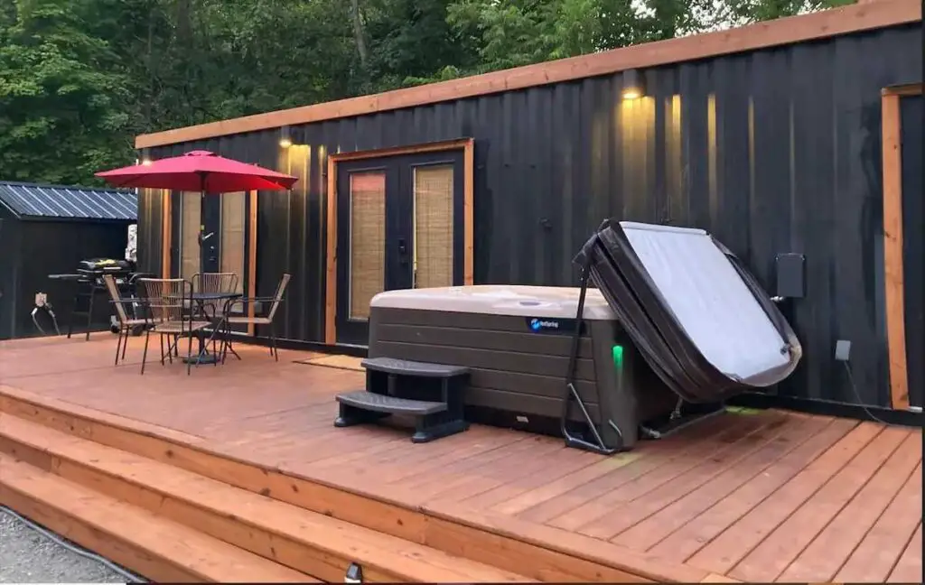 Modern shipping container home in McArthur, Ohio, United States