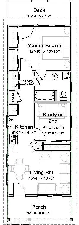 Two 40 foot shipping containers comabined floor plan