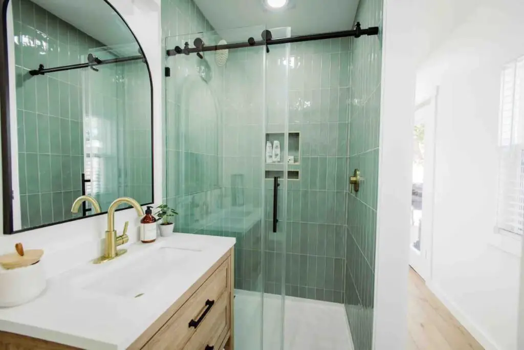 bathroom in a 40 foot container home in Downtown Orlando, Florida, United States