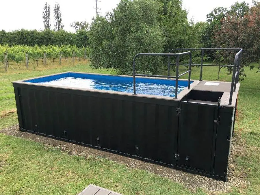 20 foot shipping container pool in NZ