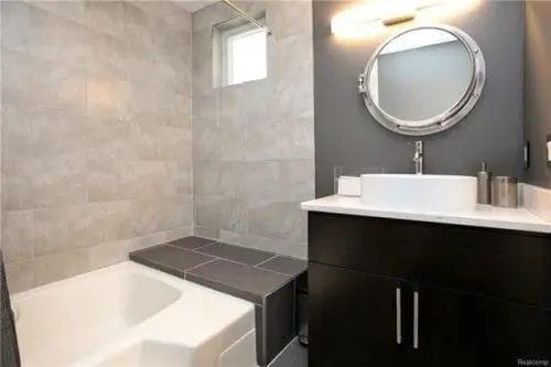Bathroom of Luxury Shipping Container House, Royal Oak, Michigan