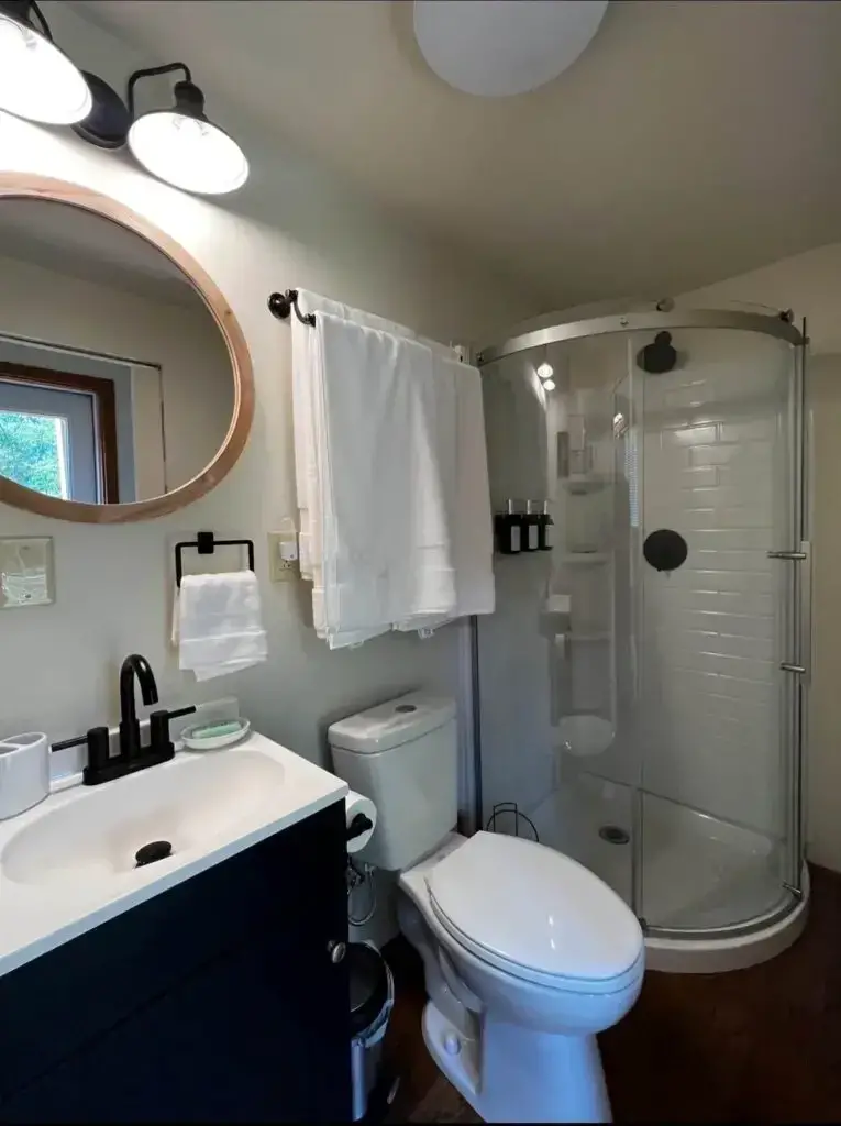 Bathroom of container home in Acme, Pennsylvania, United States