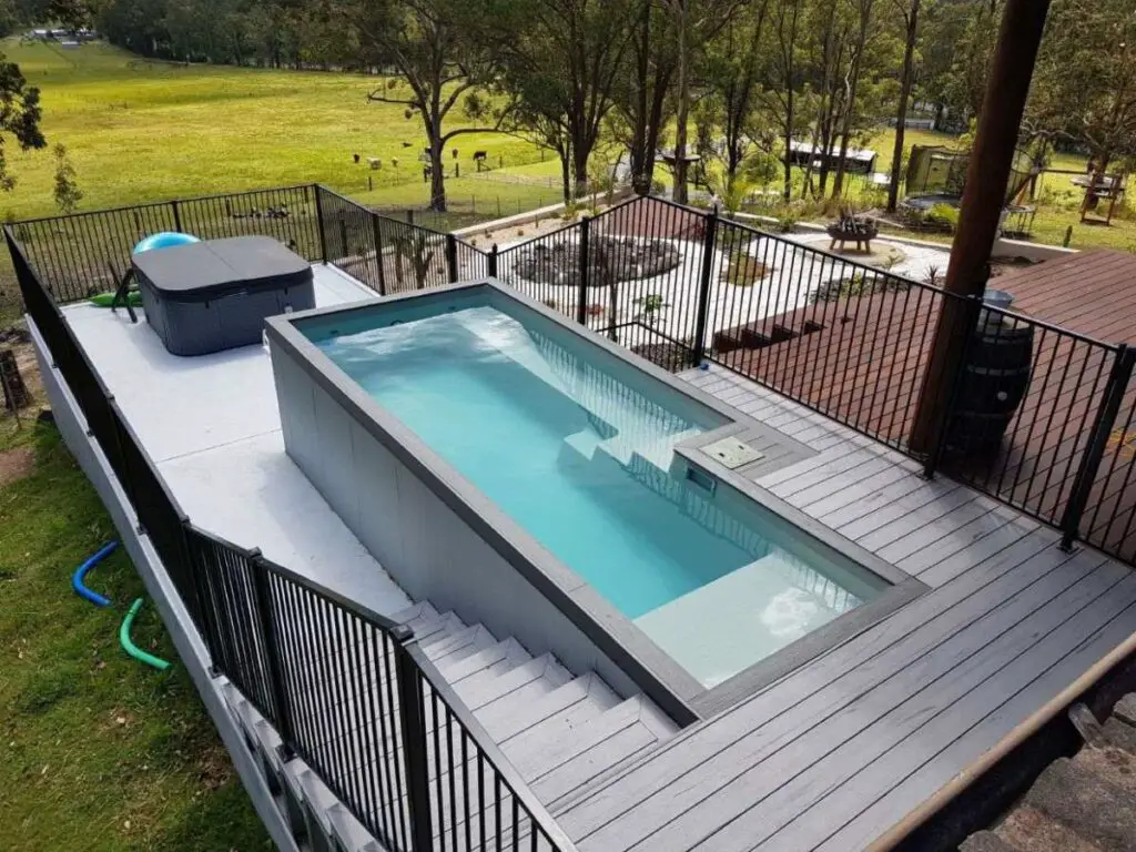 Beautiful shipping container pool