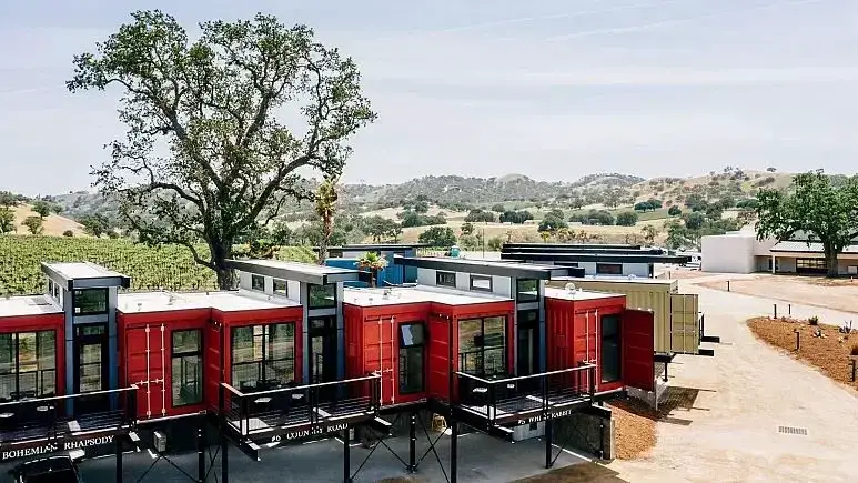Geneseo Inn luxury container hotel in California, US