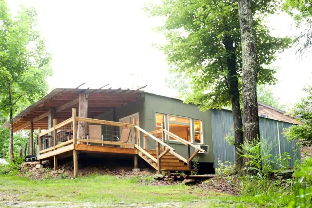 Shipping container home in Tracy City, Tennessee, United States