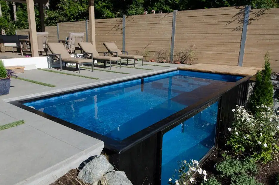 Shipping container pool in the UK by Modpools