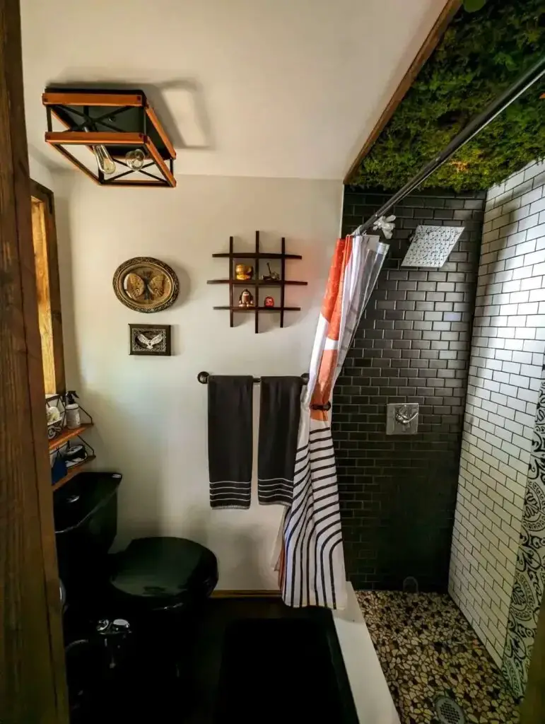 Bathroom area of shipping container home in Tampa, Central Florida, United States