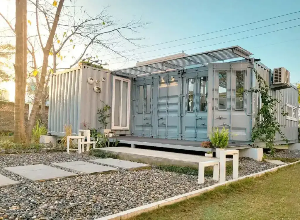 Shipping container home in Dehradun, India