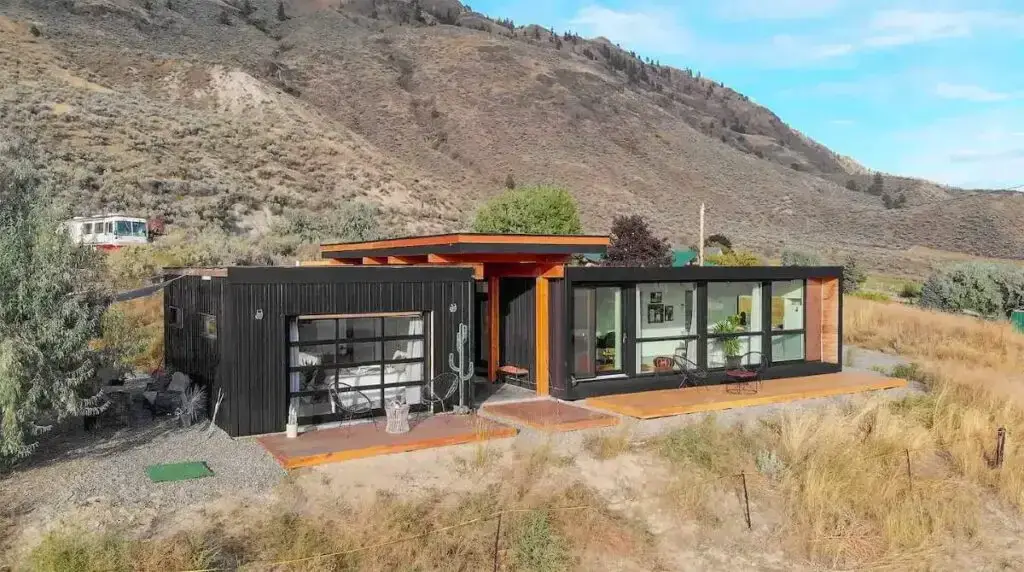 Shipping container home in Kamloops, British Columbia, Canada