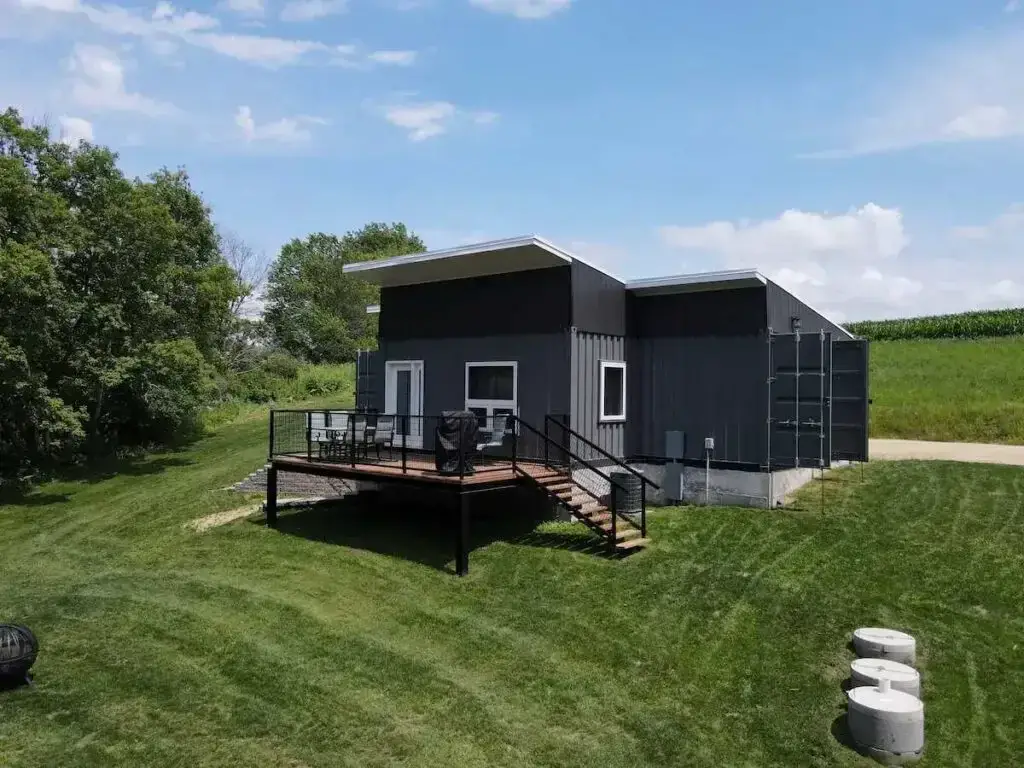 Shipping container home in Westby, Wisconsin, United States