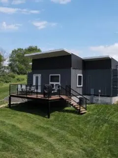 Shipping container home in Westby, Wisconsin, United States