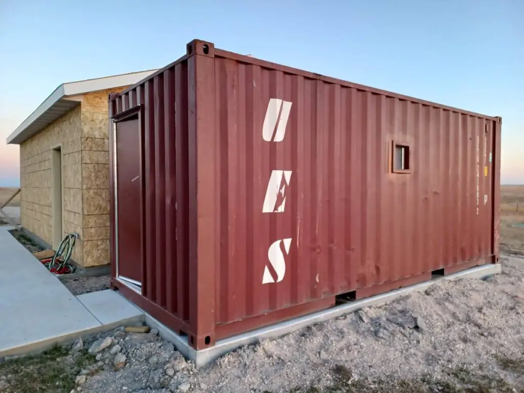 Shipping container storm shelter from Super Cubes