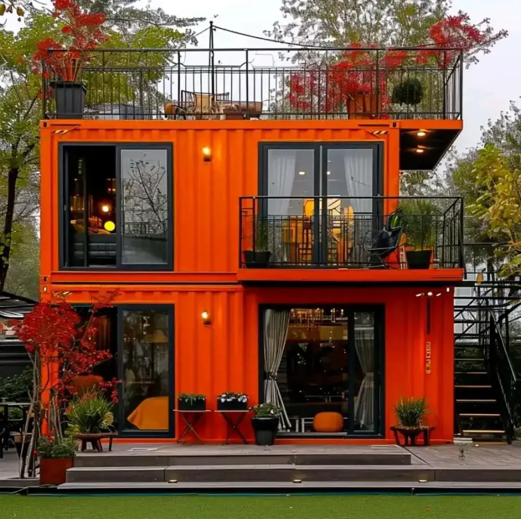 Stacking containers to come up with beautiful shipping container homes