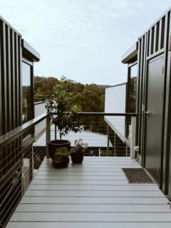 Shipping container home in Lorne, New South Wales, NSW, Australia