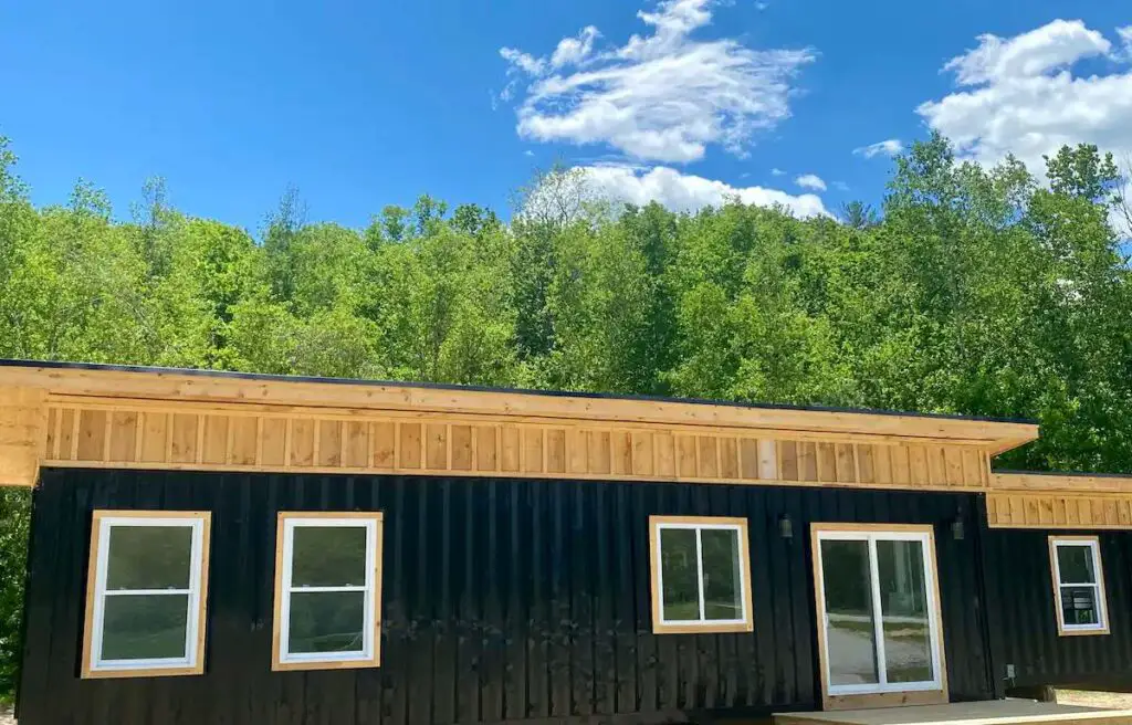 Shipping container home in Rumney, New Hampshire, US